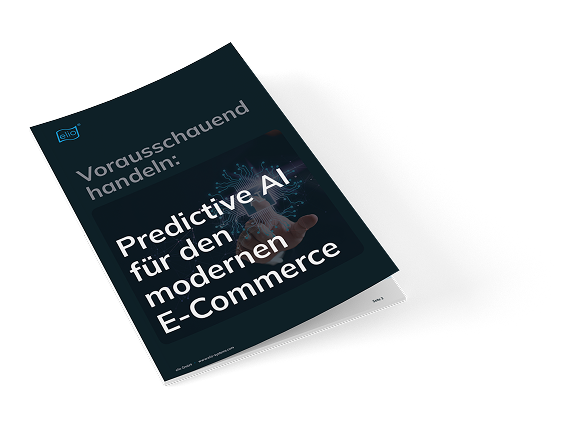 Mockup des Whitepapers "Predictive AI für den modernen E-Commerce"