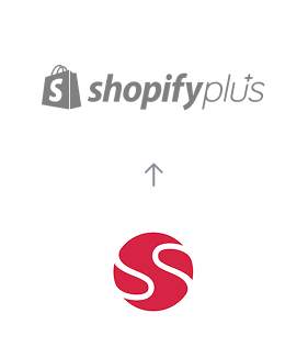 Migration von Sana Commerce zu Shopify Plus, dargestellt durch einen Aufwärtspfeil.