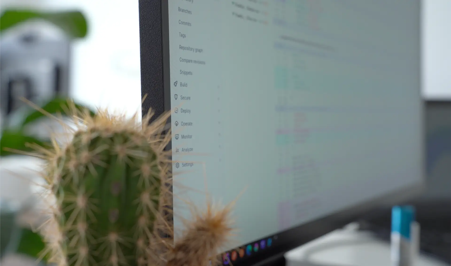 Eine Nahaufnahme eines Monitors.