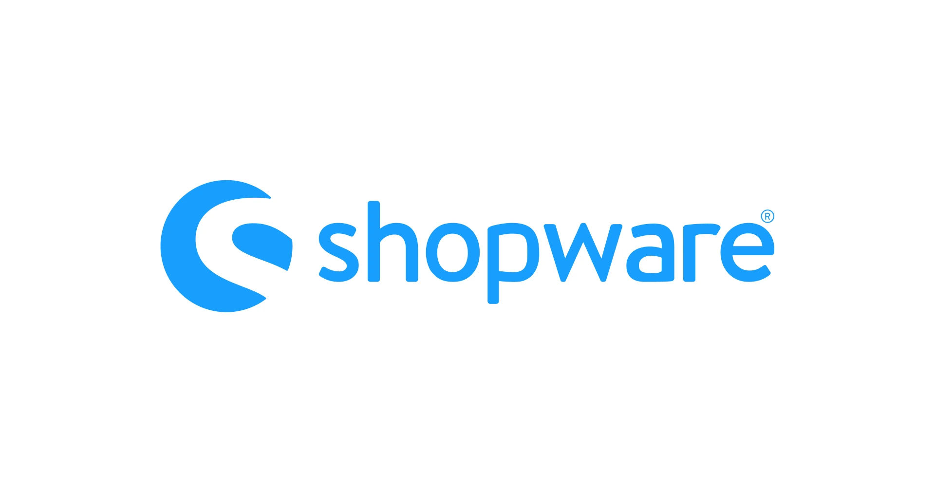 Shopware-Logo mit blauem stilisiertem ‚S‘-Symbol links und dem Schriftzug ‚shopware‘ in Kleinbuchstaben rechts daneben.