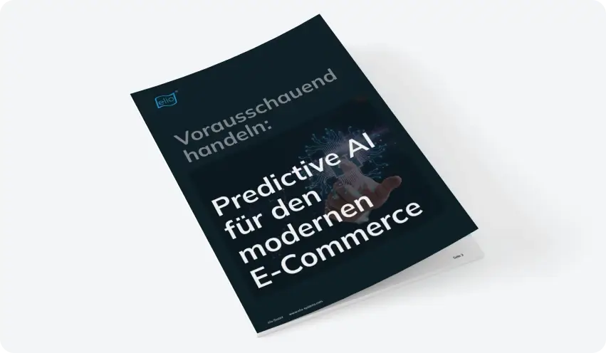 Mockup des Whitepapers "Predictive AI für den modernen E-Commerce"